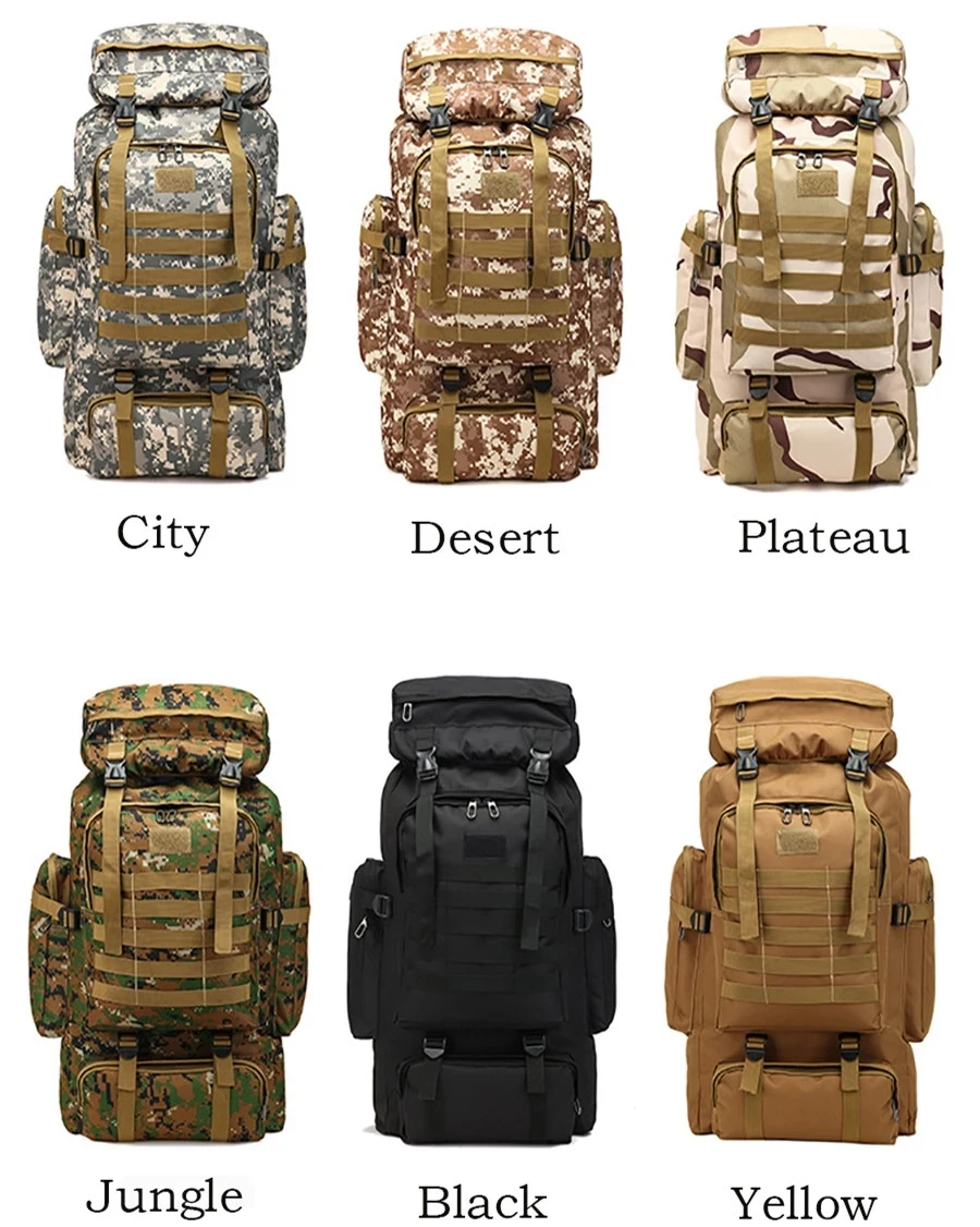 Outdoor Military Rucksacks Oxford Fabric Waterproof Tactical backpack Sports Camping Hiking Trekking Fishing Hunting Bag