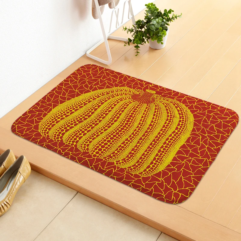 Bathroom Mat K-Kusamas Washable Non-slip Kitchen Rug Carpet for Bedroom Modern Home Decoration Custom Living Room Rug Doormat