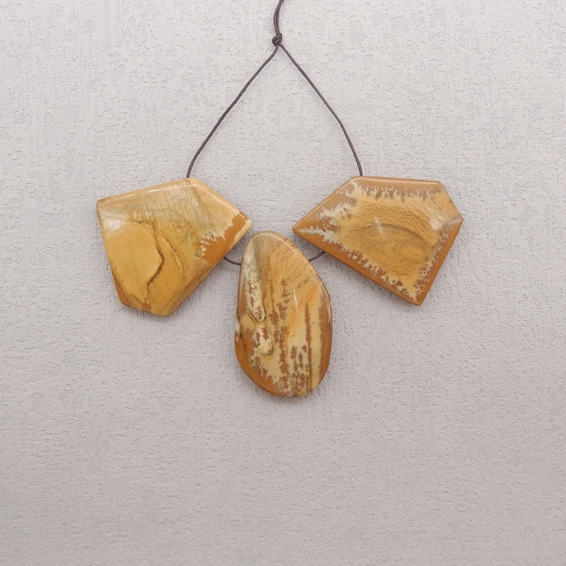 

3 шт., бусины из натурального драгоценного камня Пикассо из яшмы, разноцветные самородок, свободные 42x24x6 мм для изготовления ювелирных изделий своими руками, ожерелье 34,4 г