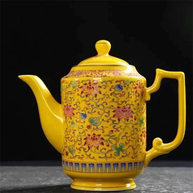 Ceramic Teapot, Coffee Pot, Household Drinkware, Heat Resisting Water Pitcher, Teaware, Good Quality Color Enamel Porcelain