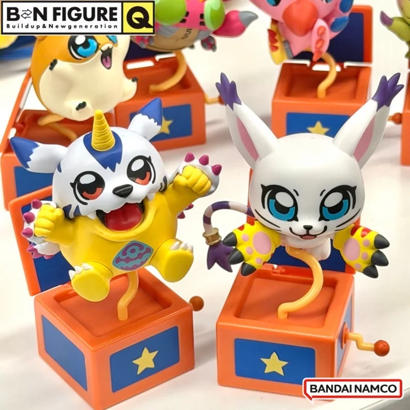Caja Sorpresa Bandai Digimon Bnfigureq, Figura Coleccionable de Agumon y Gabumon, Decoración de Escritorio Anime para Fans