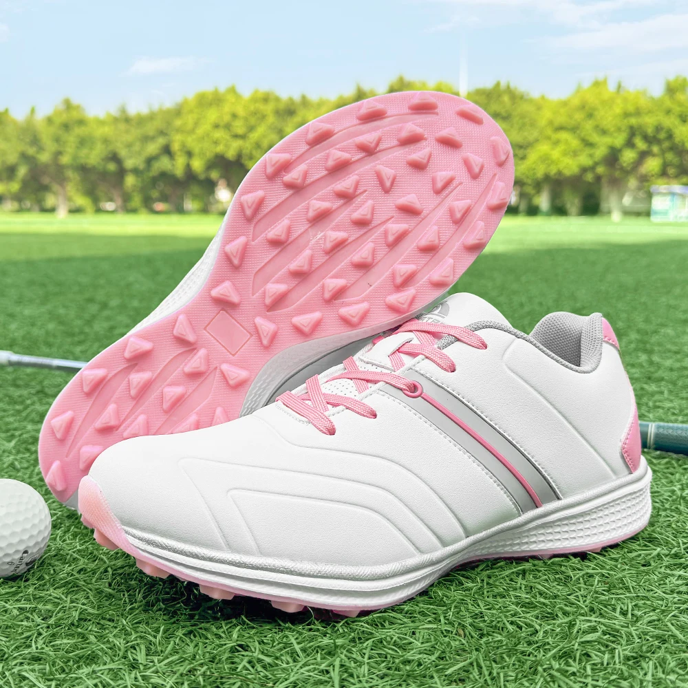 New Women Golf Shoes Spikeless Golf Wears Ladies Outdoor Walking Shoes Athletic Sneakers