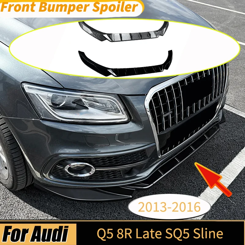 

Car Bumper Lip for Audi Q5 8R Late SQ5 Sline 2013 -2016 Front Splitter Diffuser Guard Board Decoration Modification Accessories