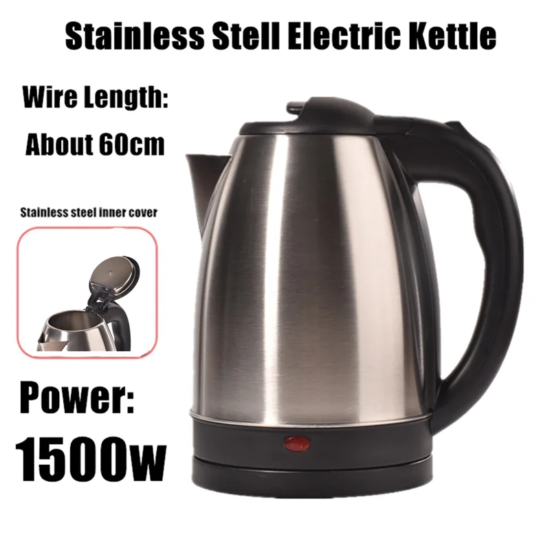 Stainless Steel Electric Kettle Base Separation Desion Rust-resistant Durable Rapid Heating Kettle for Home Office During Travel