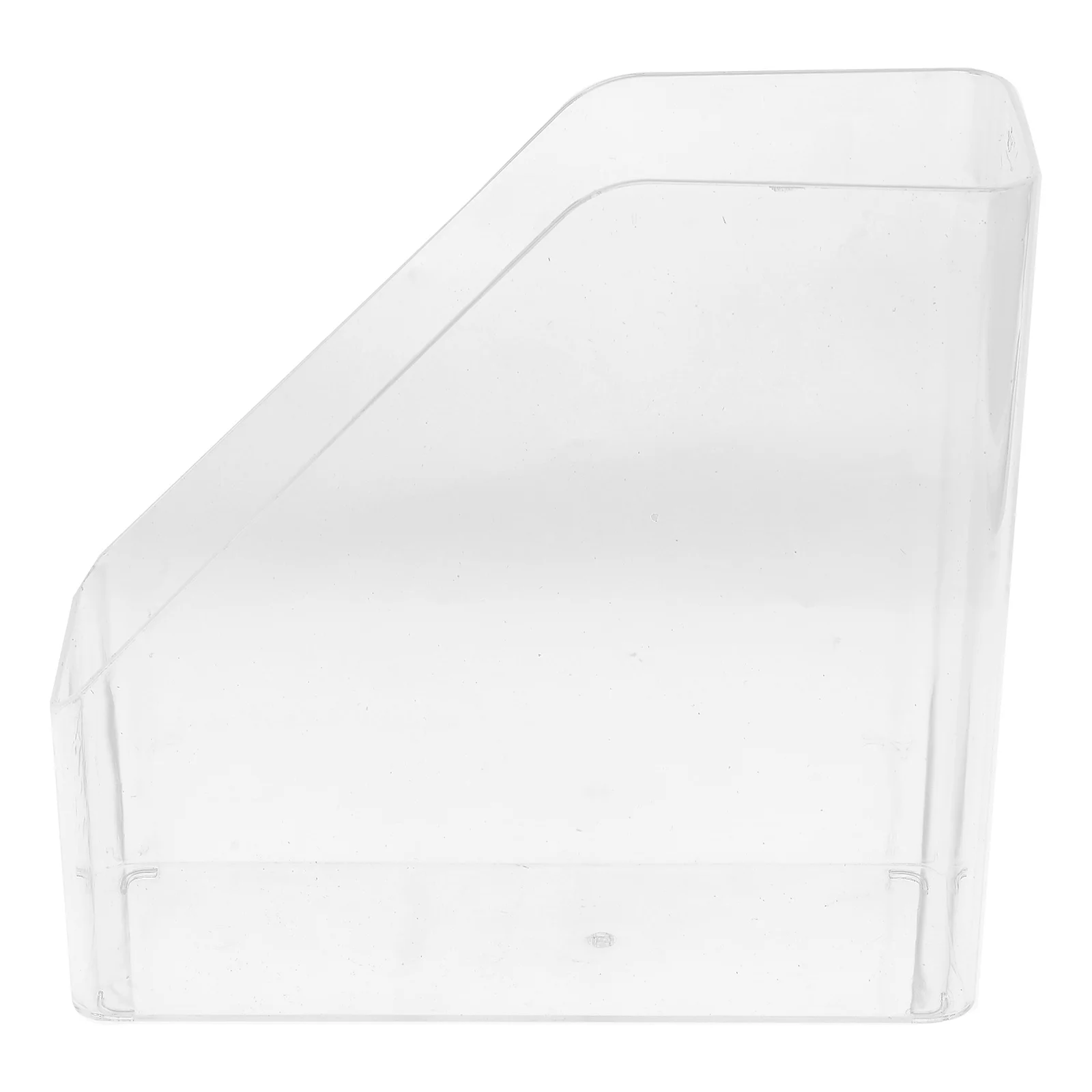 

Vertical File Box Transparent PET Stationery Organizer Rack for Office Home Study Magazine Document Storage Holder Clear Desktop