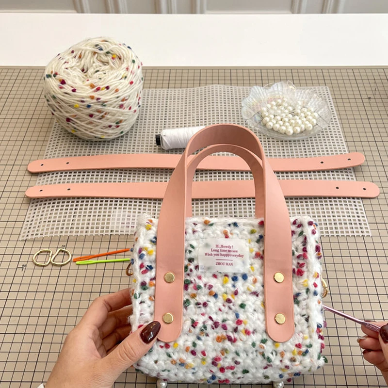 

DIY Hand-Knitted Shoulder Bags Material Set Wool Weave Phone Bag Purse Handbag Handmade Bags Accessories Gifts for women girl