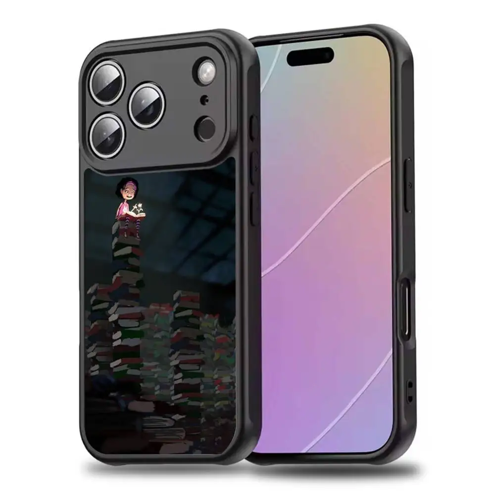 Coque de téléphone pour fille, bibliothèque de lecture R, pour iPhone 17,16,15,14,13,12,11,Pro,Max,Plus,Mini,SE4,E, chargement sans fil magnétique Magsafe