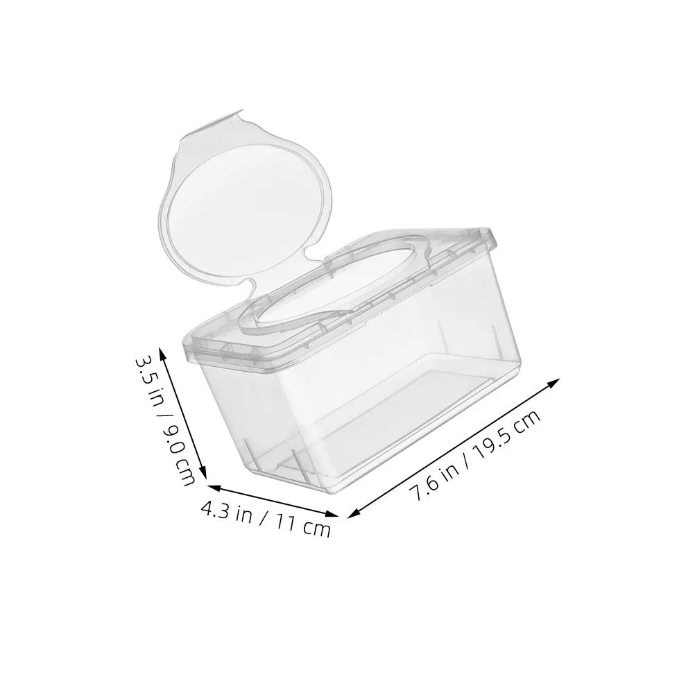 4Pcs Infant Wet Tissue Case Reusable Plastic Wipes Dispenser Refillable Storage Box for Diaper Changes Outdoor Trips Easy Access