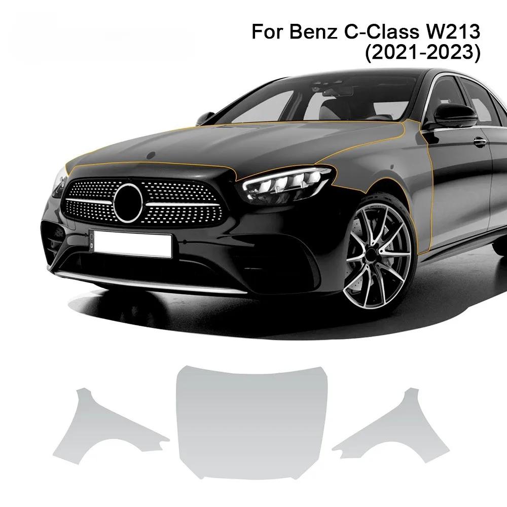 for Mercedes Benz E Class W213 2021 2022 2023 Pre Cut PPF Paint Protection Film Clear Anti Scratch Transparent Sticker 8.5mil