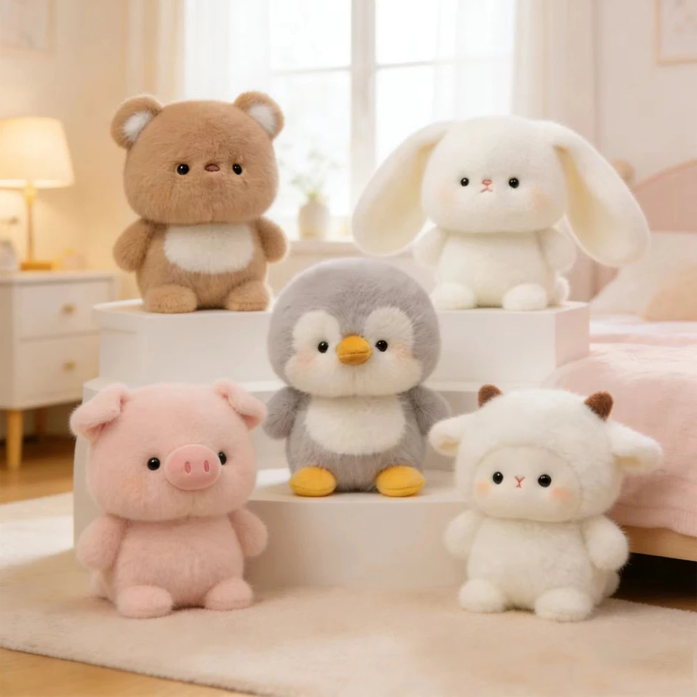 

Новая милая плюшевая кукла-компаньон: Аниме-слон, кролик, медведь, панда. Мультяшная настольная кукла-компаньон 16 см. Мягкая плюшевая игрушка. Подарки.