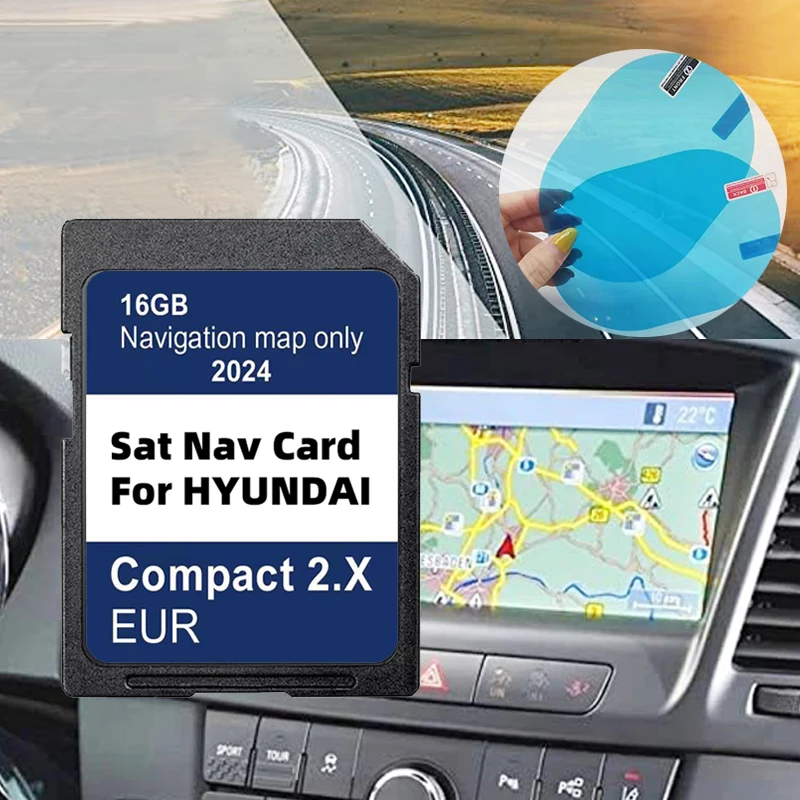 

GEN2 Navigation Compact 2.X Europe UK maps 2024 Sat Nav SD GPS Memory Card for Hyundai H1/i20/Santa Fe/Grand Santa Fe/Tucson