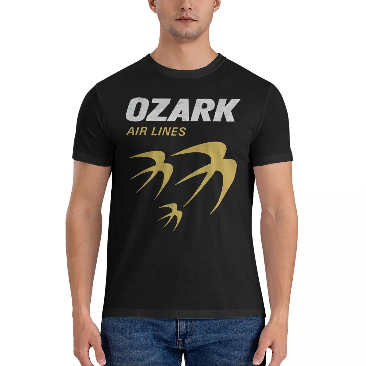 Fly T Shirts Men Cotton Awesome T-Shirt Crew Neck O-Ozark Tees Short Sleeve Clothes Classic