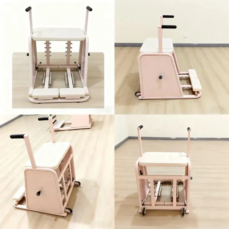 Korean Pilates Chair for Core Strength Training - Adjustable Spring Tension for Functional Fitness and Body Balance Workouts
