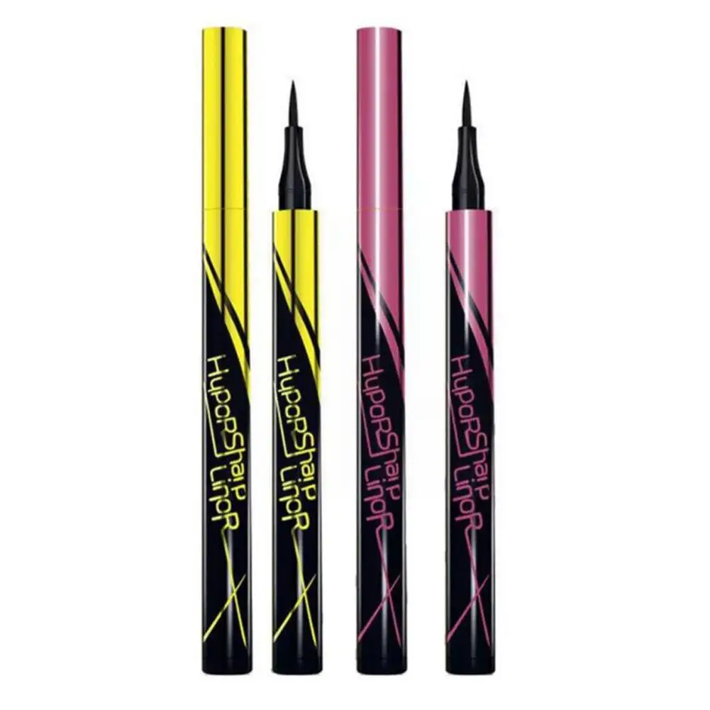 Czarny Eyeliner w płynie Super wodoodporny ołówkiem czarna wkładka maquiagem wodoodporna kosmetyczna Eyeliner do oczu do oczu