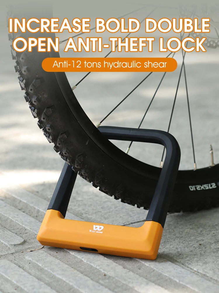 AliExpress West Biking WEST BIKING  Anti-theft Chain Lock With 3 Keys Bicycle U Lock MTB Road Bike Safety Motorcycle Cycling Lock Bicycle Accessories