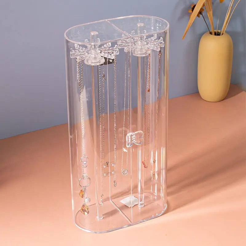 Acrylic Jewelry Box Organizer for Women Bracelet Earrings Jewelry Boxes Storage Necklace Transparent Display Stand Accessories