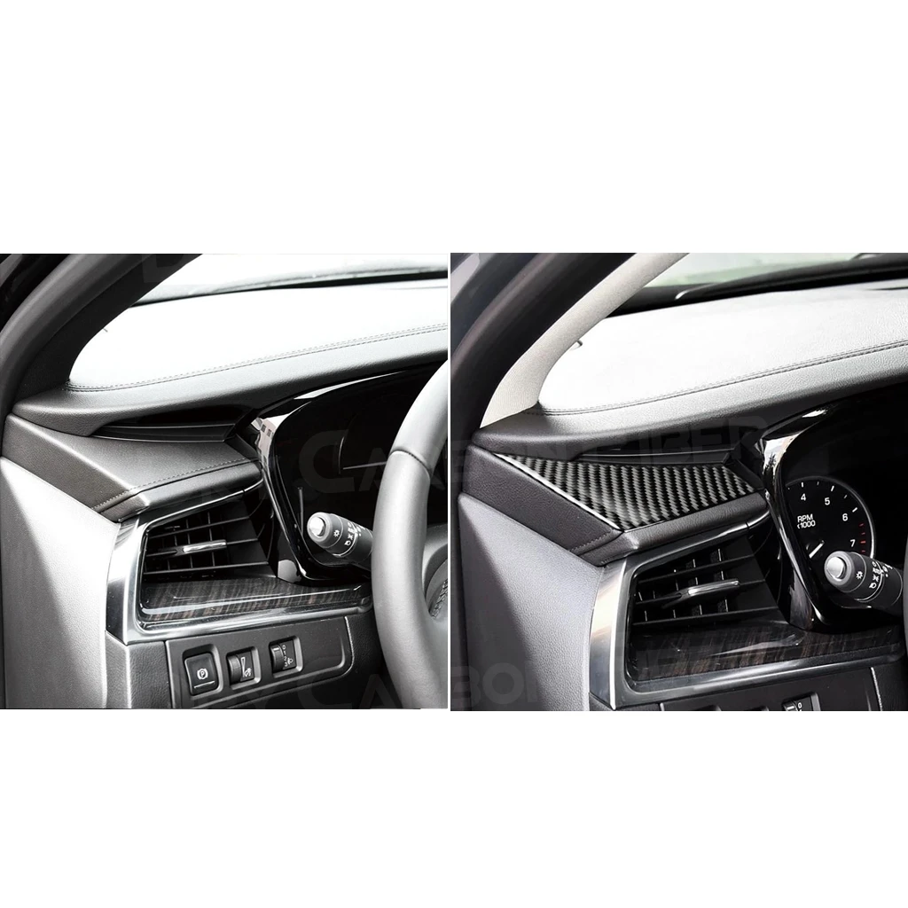JIACHE Carbon Fiber Main Driving Triangle Sticker Cover Car Accessories Interior Car Decor Car Trim for Cadillac XT5 2016-2019