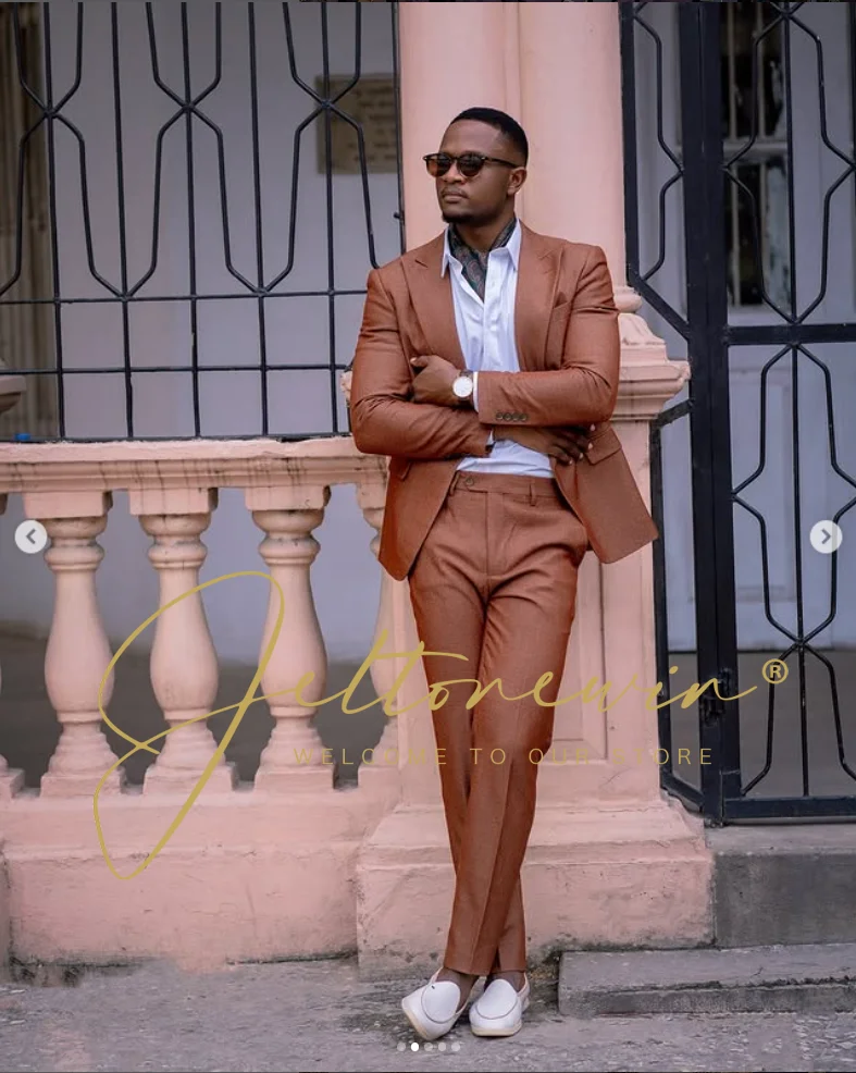 Men's Brown Single … - image