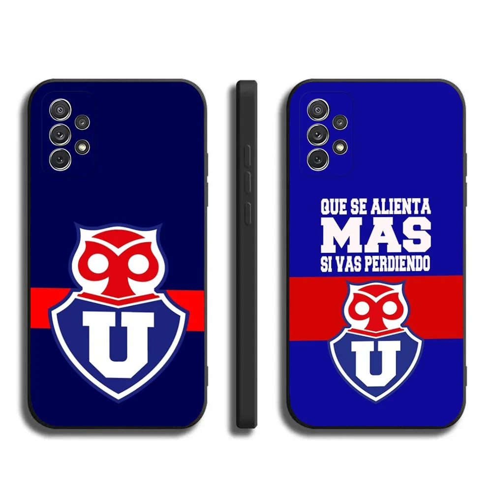 Chile U-University Logo Phone Case for Samsung Galaxy A13,A21s,A22,A31,A32,A52,A53,A71,A80,A91, Soft Black Cover