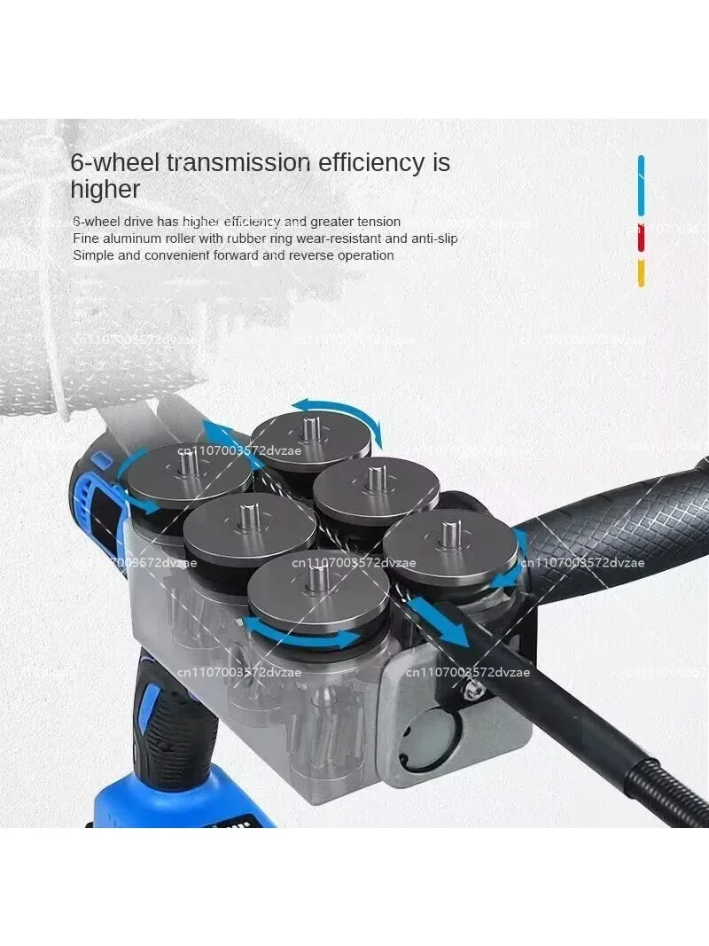 110V/220V Fully automatic electric concealed wire pull wire multi-functional lithium battery threading hydropower construction