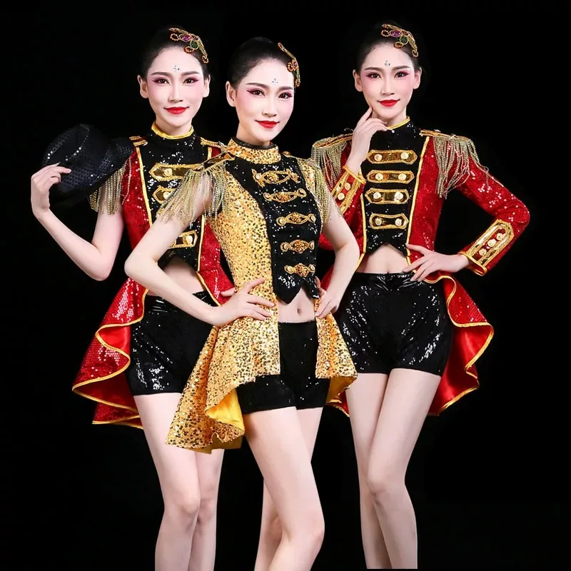 

Women Jazz Dancewear Nightclub Spanish Bullfighter Sequin DJ European Court Music Festival Stage Performance Costume