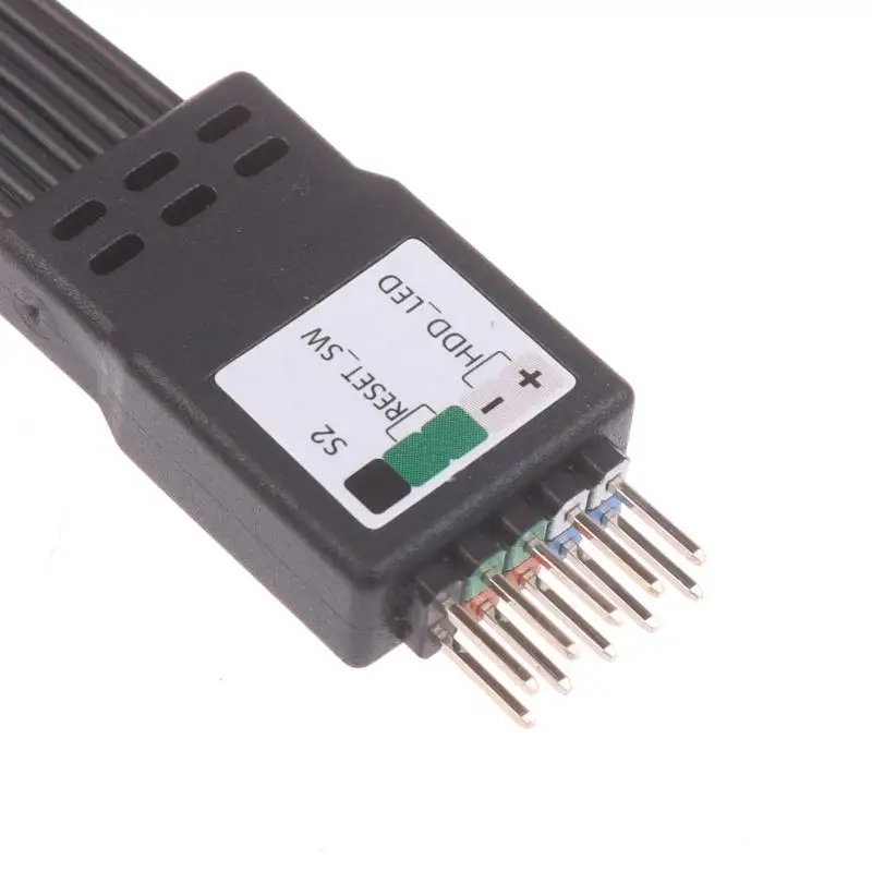 Motherboard Front Panel 9Pin Header Extension Cable 20cm 30cm 50cm Flat Ribbon for Desktop Computer Use