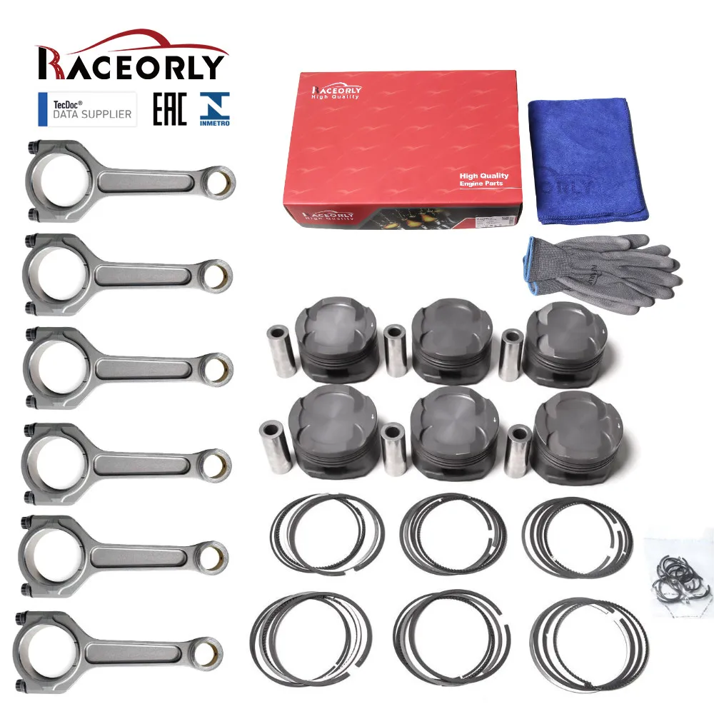 RACEORLY B58 Forged Piston & Con Rod For BMW 540i 640i 740i 840i X5 X6 X7 3.0L