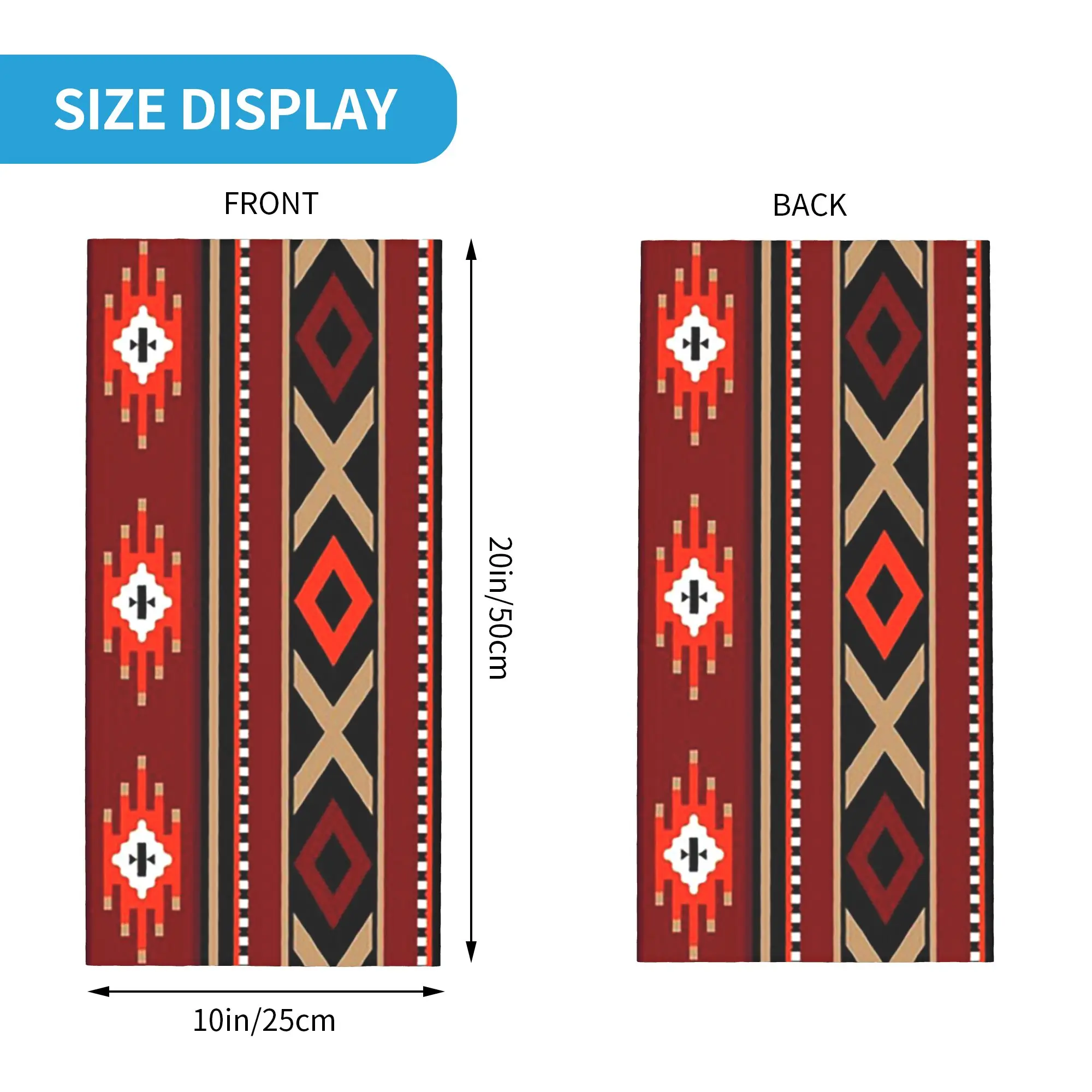 Arabian Sadu Weaving Pattern  Collection Bandana Neck Cover Printed Wrap Scarf Balaclava Hiking Fishing for Men Women Adult