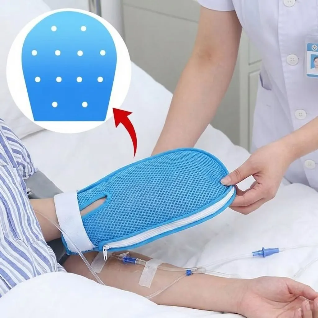 

Anti-Tube Pulling Fixation Mitts - Elder Care Anti-Scratch & Self-Harm Prevention Gloves