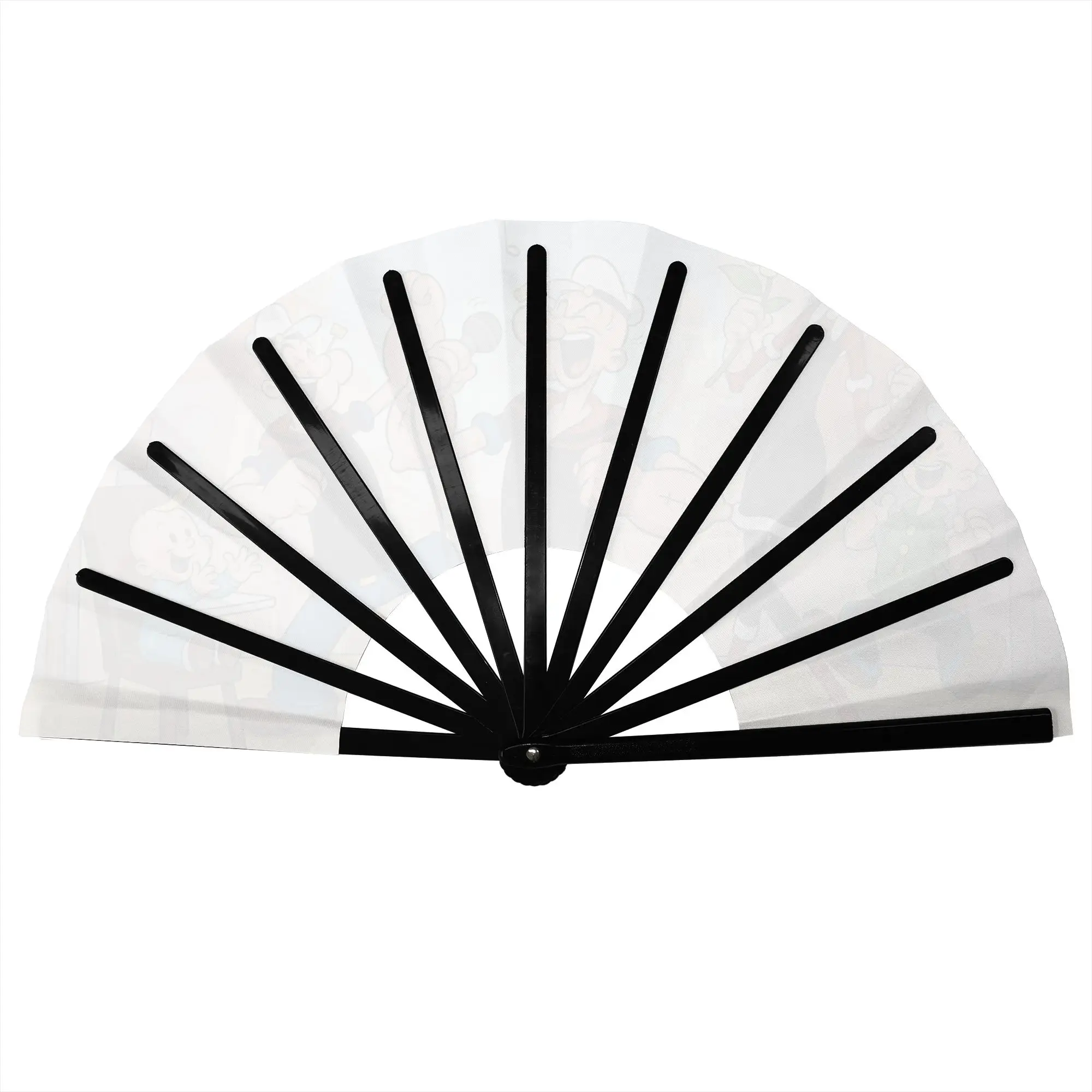 P-Pop E-Eye The S-Sailor Folding Hand Fan Music Animation Polyester Fabric Fan Funny Summer Accessory Decorative Fans