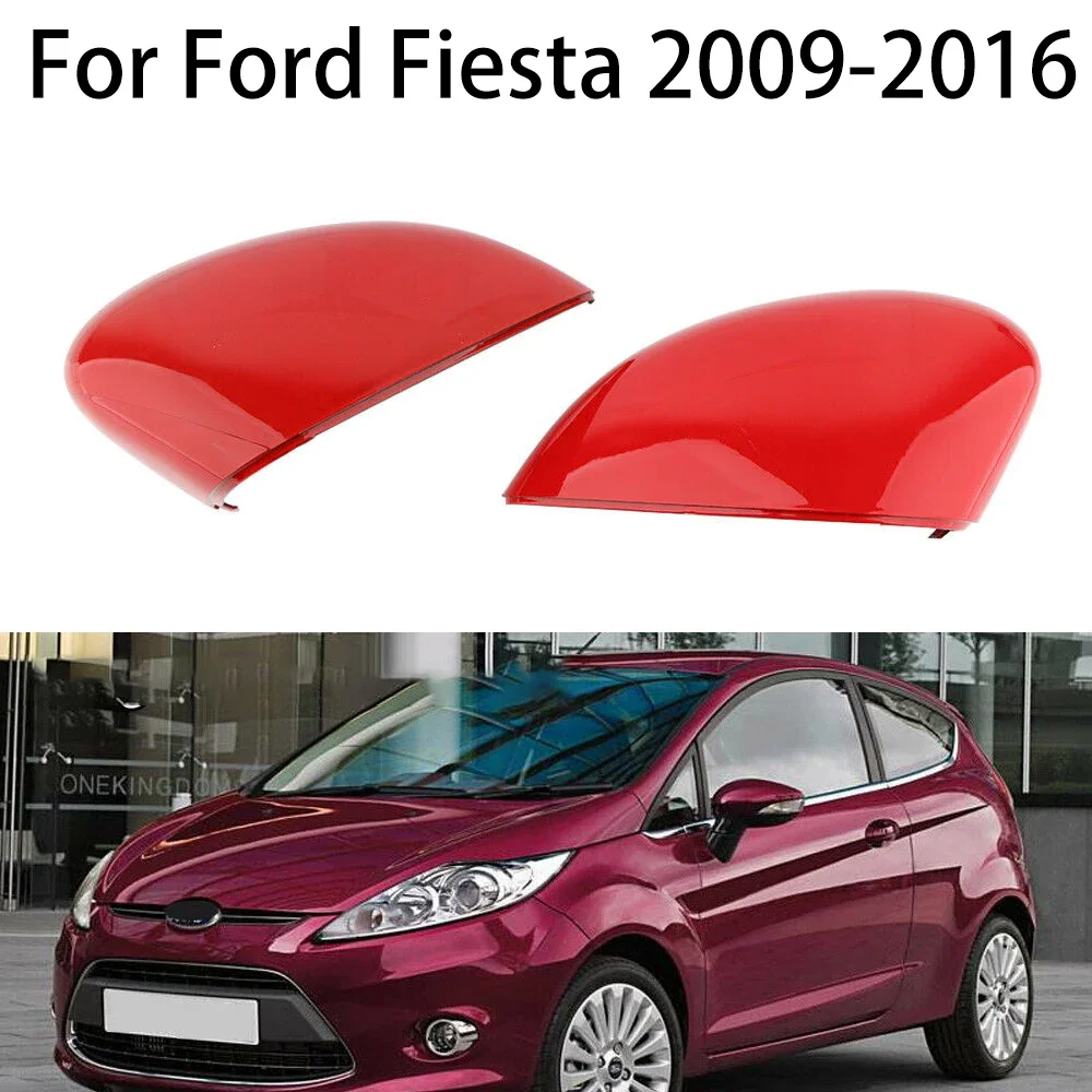 

Car Door Rearview Side Mirror Cover Cap Shell For Ford Fiesta MK7 2008-2017 Red Side Mirror Cover Trim Cap Shell Case