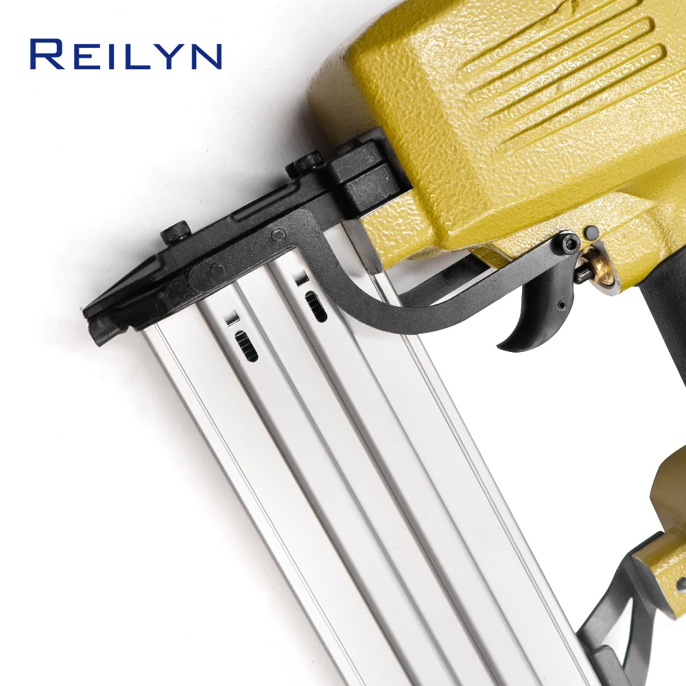 Reilyn ST64 Pneumatic Nail Gun Home Air Stapler Gravity Type Pneumatic Steel Nail Gun Concrete Nail Gun  Leg Length 18-64mm