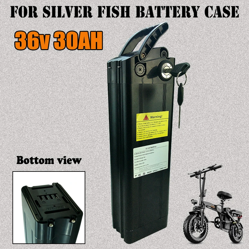 36V 30000mAH 30AH Rechargeable Lithium Batterie for Silver Fish Li-ion Battery Pack ,with Aluminum Case Anti-theft Lock