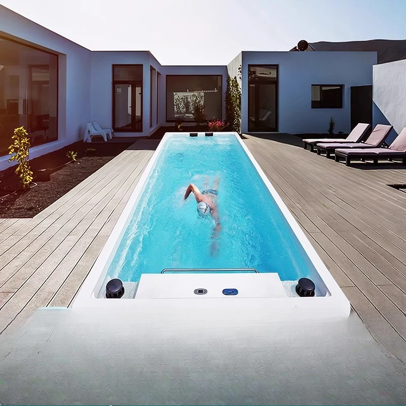 Infinity intelligent heated swimming pool Family villa courtyard integrated finished acrylic indoor outdoor