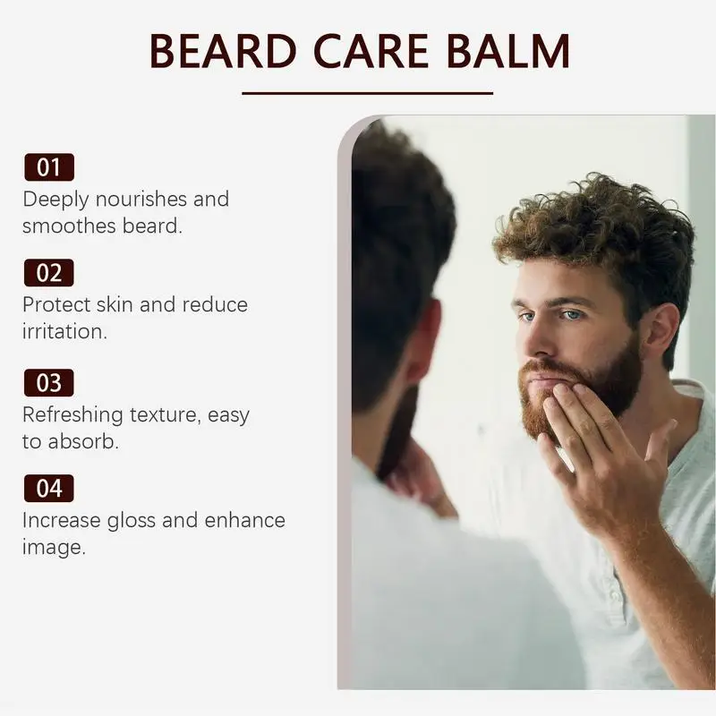 Healthy Growth Moisturizing Beard Wax Dashing Gentlemen Beard Care Balm Facial Black Beard Strengthen Cream For Thicken Beard