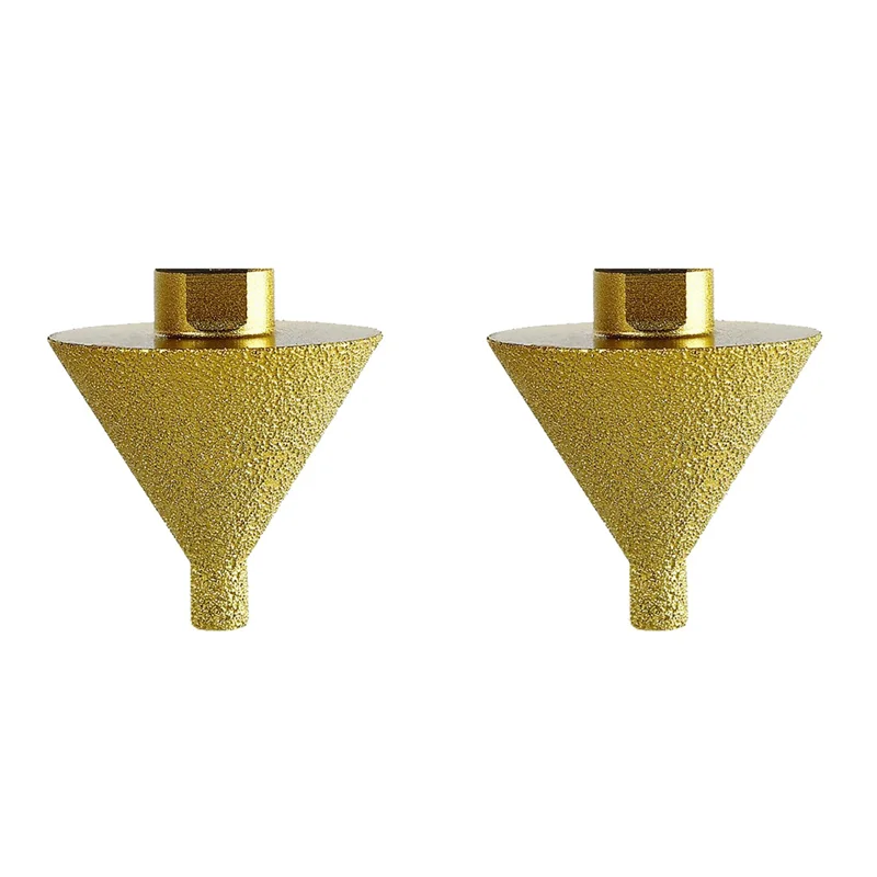 ABUL-2X Diamond Beveling Chamfer Bit For Angle Grinders, 5/8In 11 Thread Countersink Drill Bits, Diamond Cone Tile Bit Small