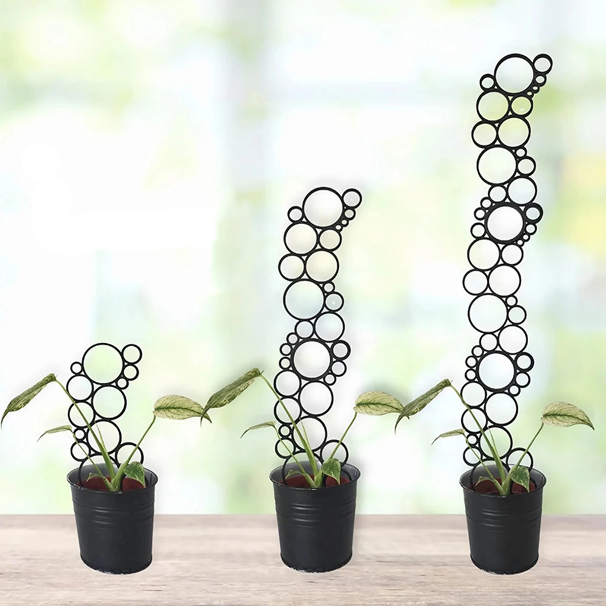 1Pc Wrought Iron Plant Trellis, Creative Metal Potted Plant Stand, Support for Climbing Plants, Garden Iron Art Decoration