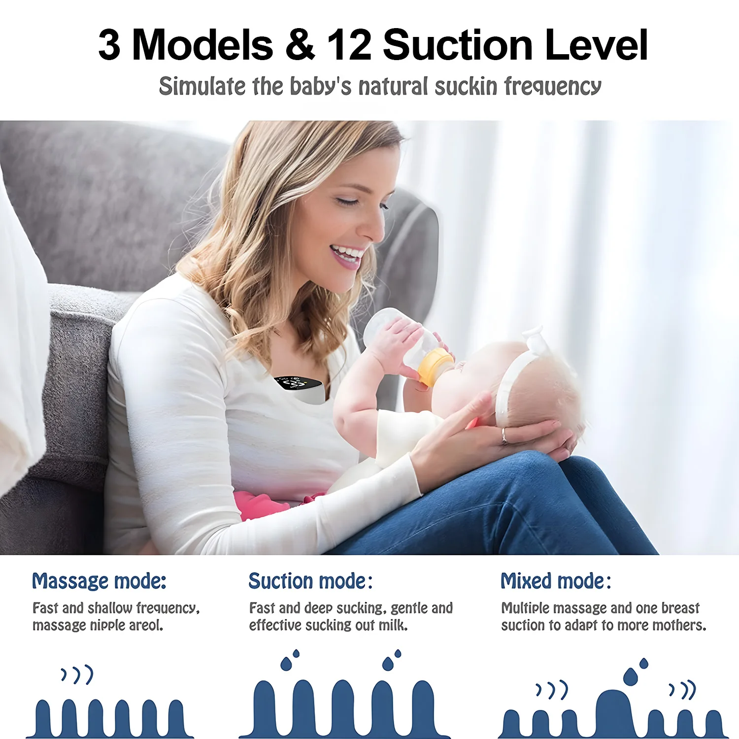 مضخة الثدي الكهربائية التي يمكن ارتداؤها بدون استخدام اليدين، مضخة الثدي الأوتوماتيكية الكاملة، آلة حليب الثدي، مستلزمات الأم والطفل #6