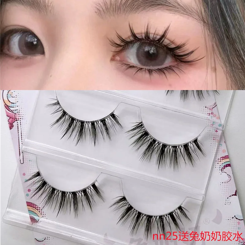 3 Pairs Of Makeup Transparent Terrier Thick False Eyelashes Can Single Cluster Segmented Little Devil EyelashExtension Supplies