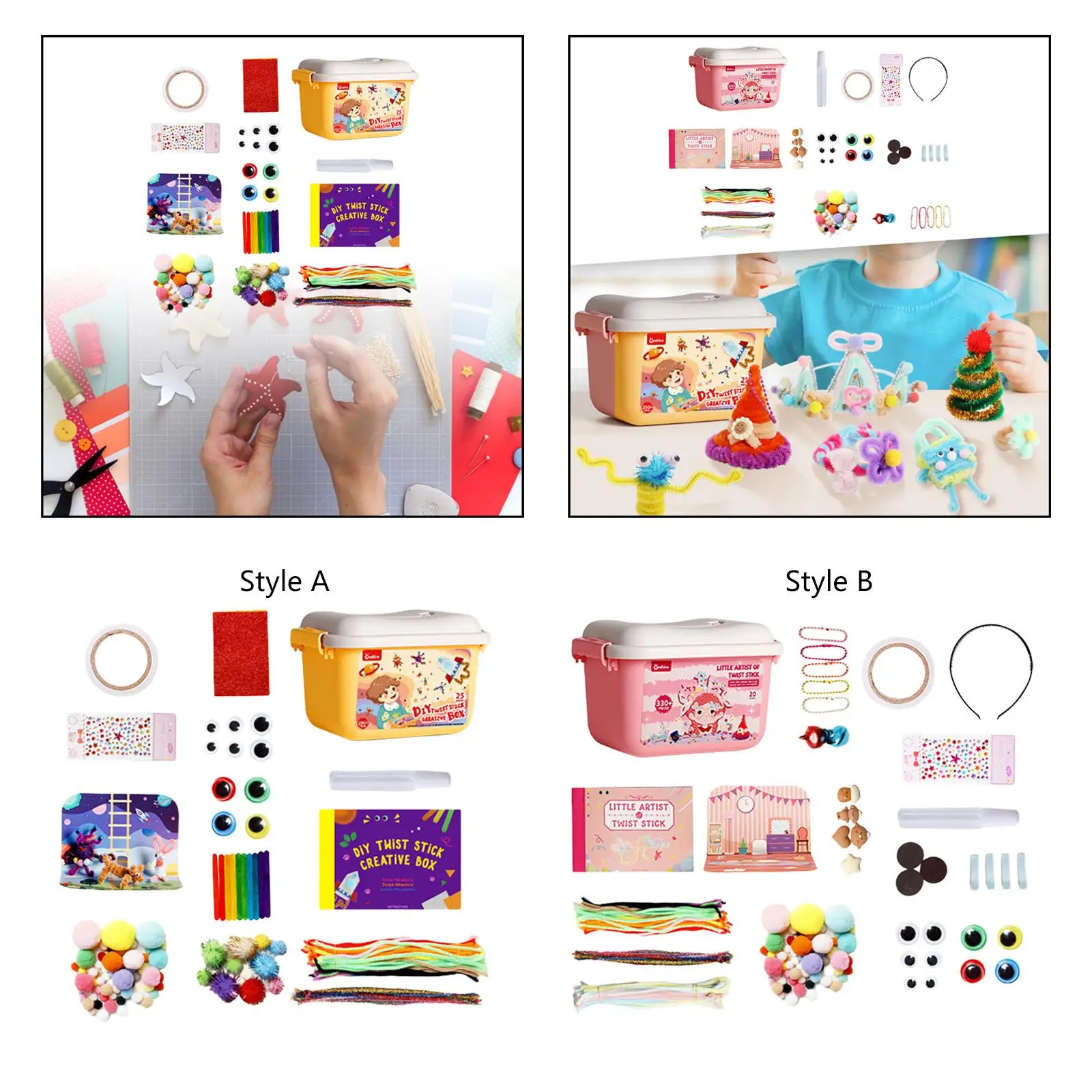 

Pipe Cleaners Set, Chenille Handmade DIY Creative Soft Kid Arts Craft Children Educational Toys for Clubs Gifts Schools