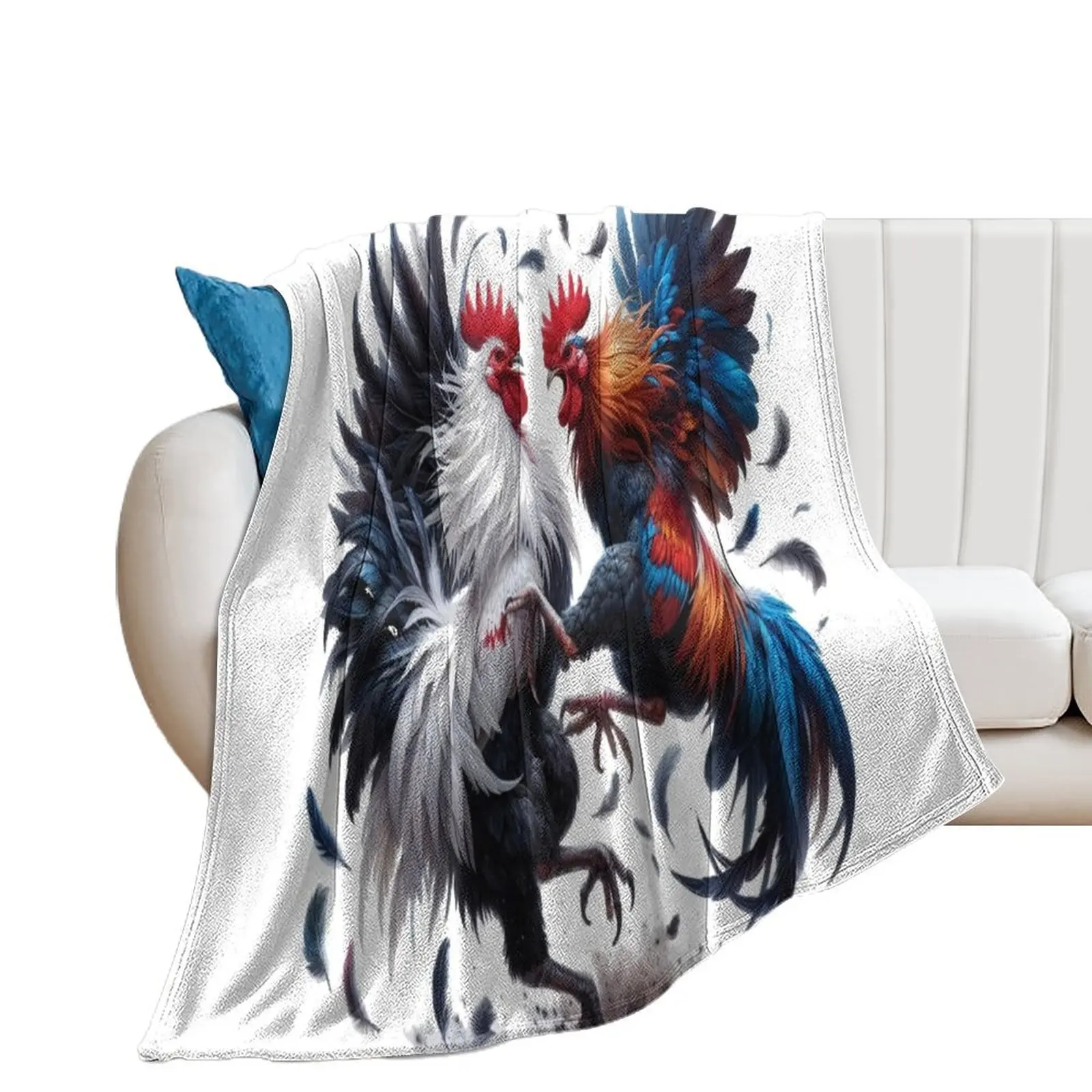 

Peleas De Gallos Cockfighter Game Fowl Cockfighting Rooster Throw Blanket Retros Personalized Gift for sofa funny gift Blankets