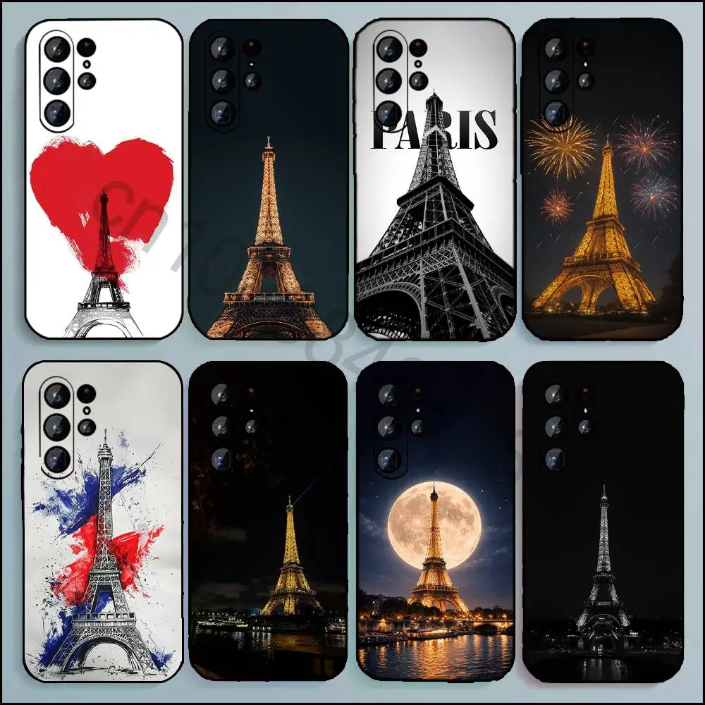 Funda de teléfono E-Torre Eiffel para Samsung Galaxy A20,21s,22,31,32,52,71,80,A91,5G, funda colorida para teléfono inteligente, bonita