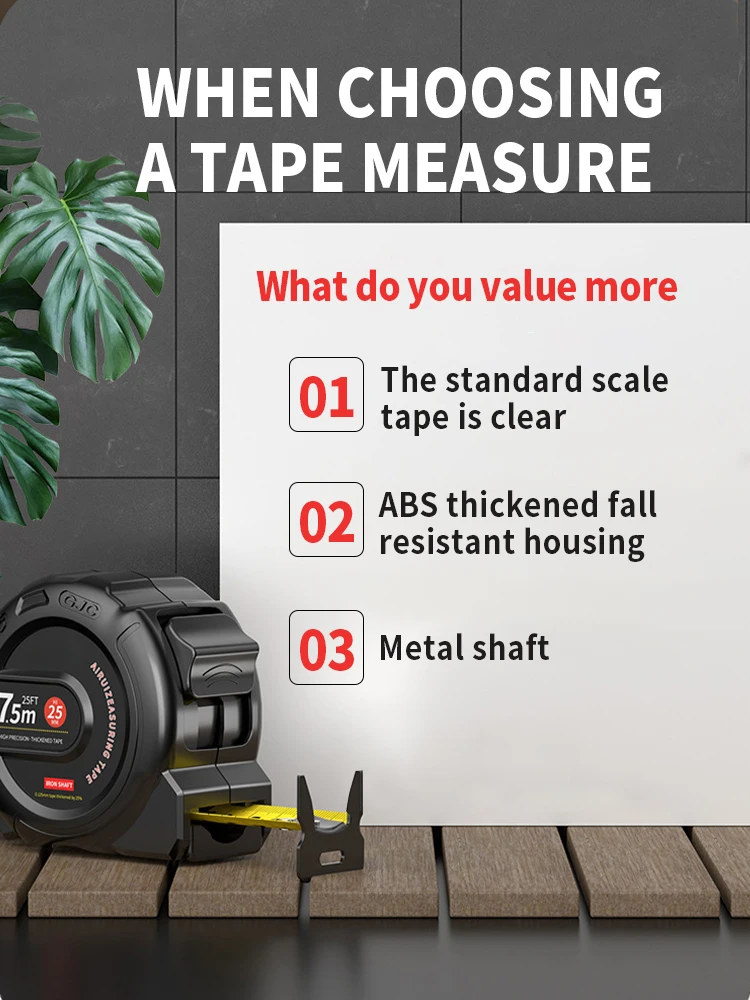 Wear-resistant Steel Tape Measure Measuring tools Anti-corrosion Retractable Ruler Woodworking Ruler Measuring Tools