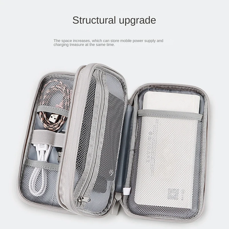 Portable Cable Storage Case Waterproof USB Data Line Charger Plug Organizador For Travel Electronic Organizer