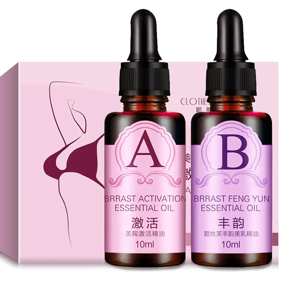 

2pcs/set Women Powerful Effective Breast Beauty Oil Liquid Bust Enhance Massage Essence Oil