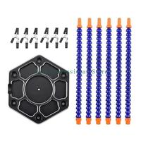 57QF Multifunctional Soldering Station with Six Flexible Arms 6 Soldering Aid Vise Aluminum Base for Soldering Dispenser