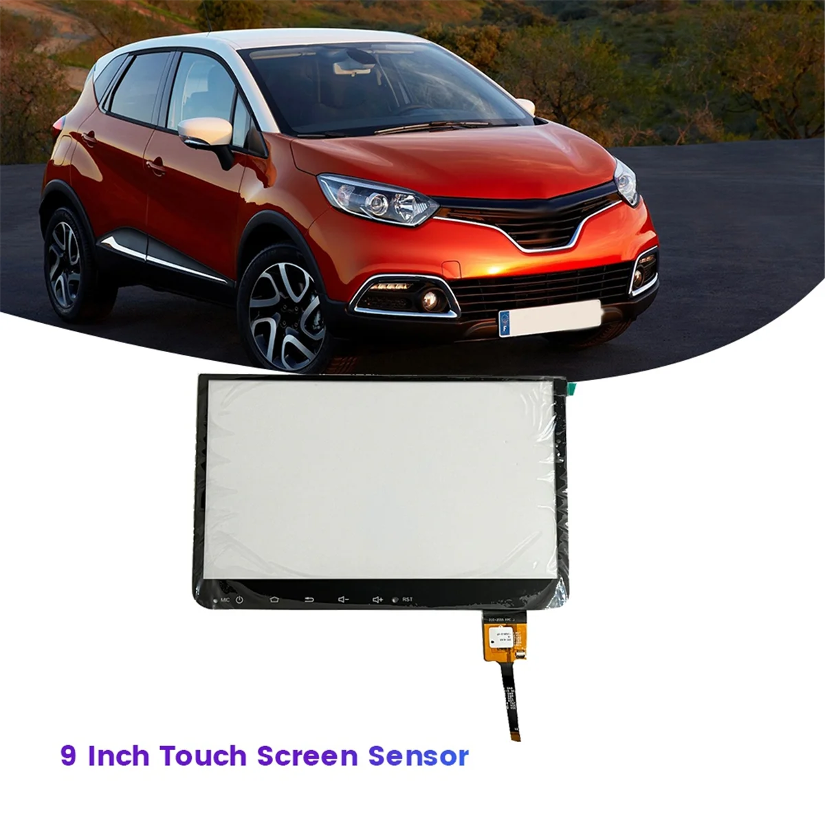 Car Console Center 9 Inch Touch Screen Sensor Digitizer for Renault Captur HC-1140 HC-16GT911 ZCC-4163-9