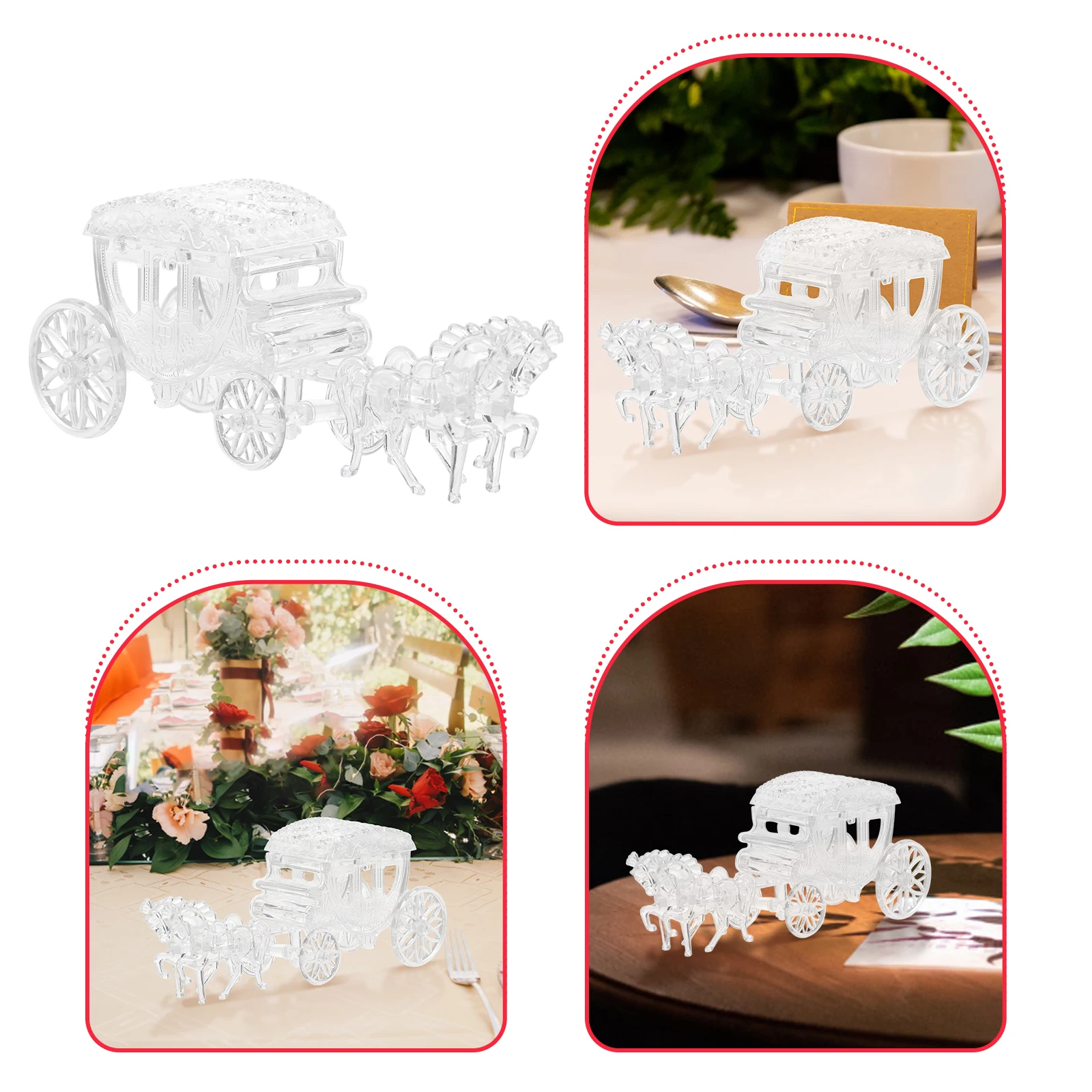 

Royal Carriage Candy Box Boxes Transparent Carriage Candy Containers Wedding Favors Containers Shape Packaging Gift Storage Box