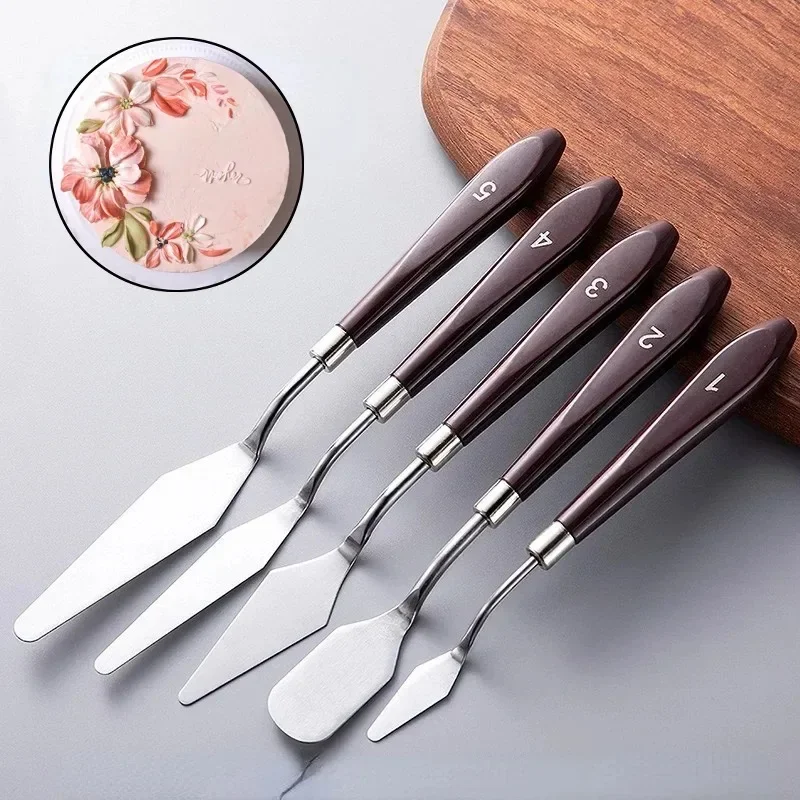 Cake Spatula Stainless Steel Butter Cream Small Spatula Cake Decoration Smoothing Trowel Color Mixing and Kitchen Baking Tools