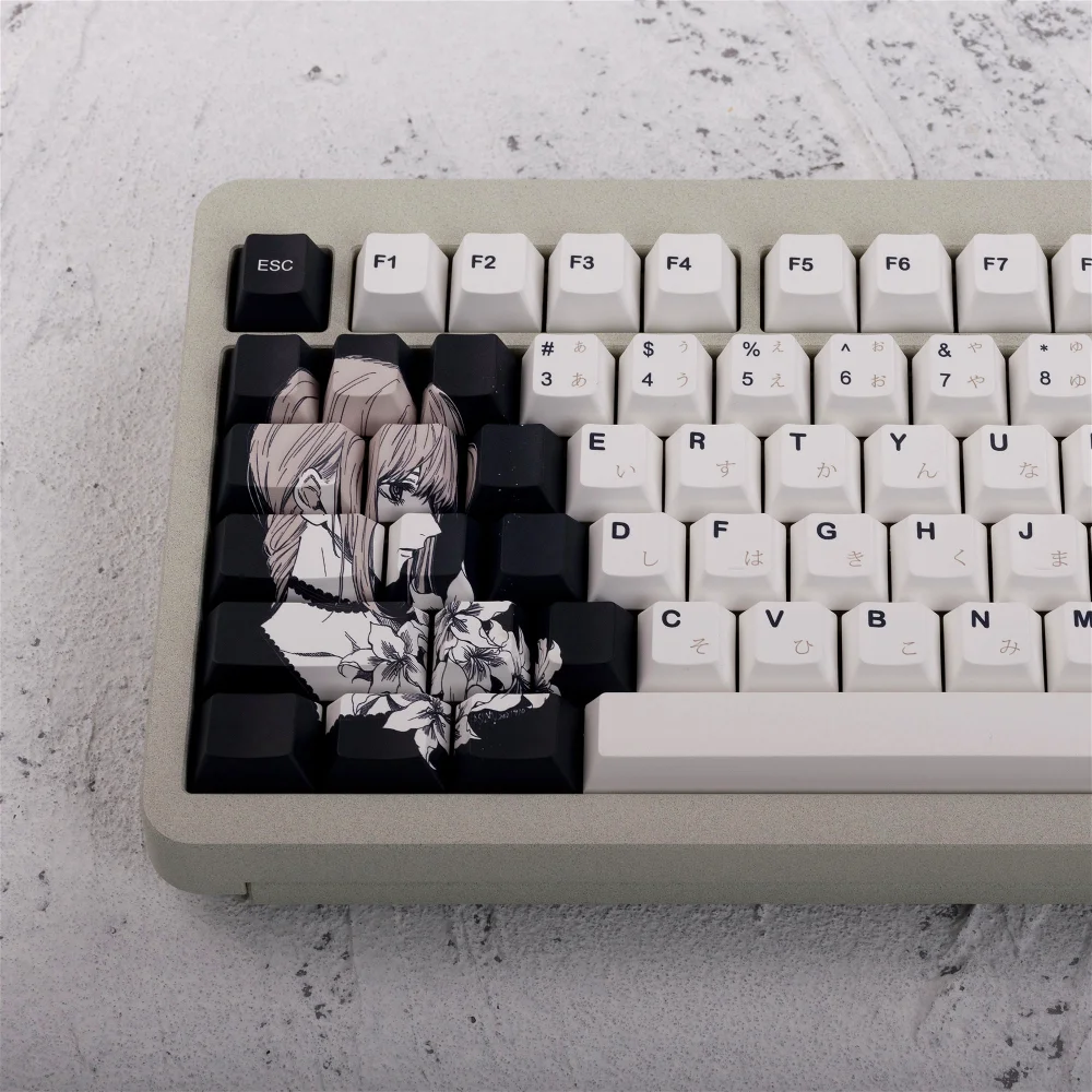 The Marchima Cherry PBT 127-key Comic Custom Keyboard Keycap Set Is Suitable for 66/68/86/96/98/104 Mechanical Keyboards